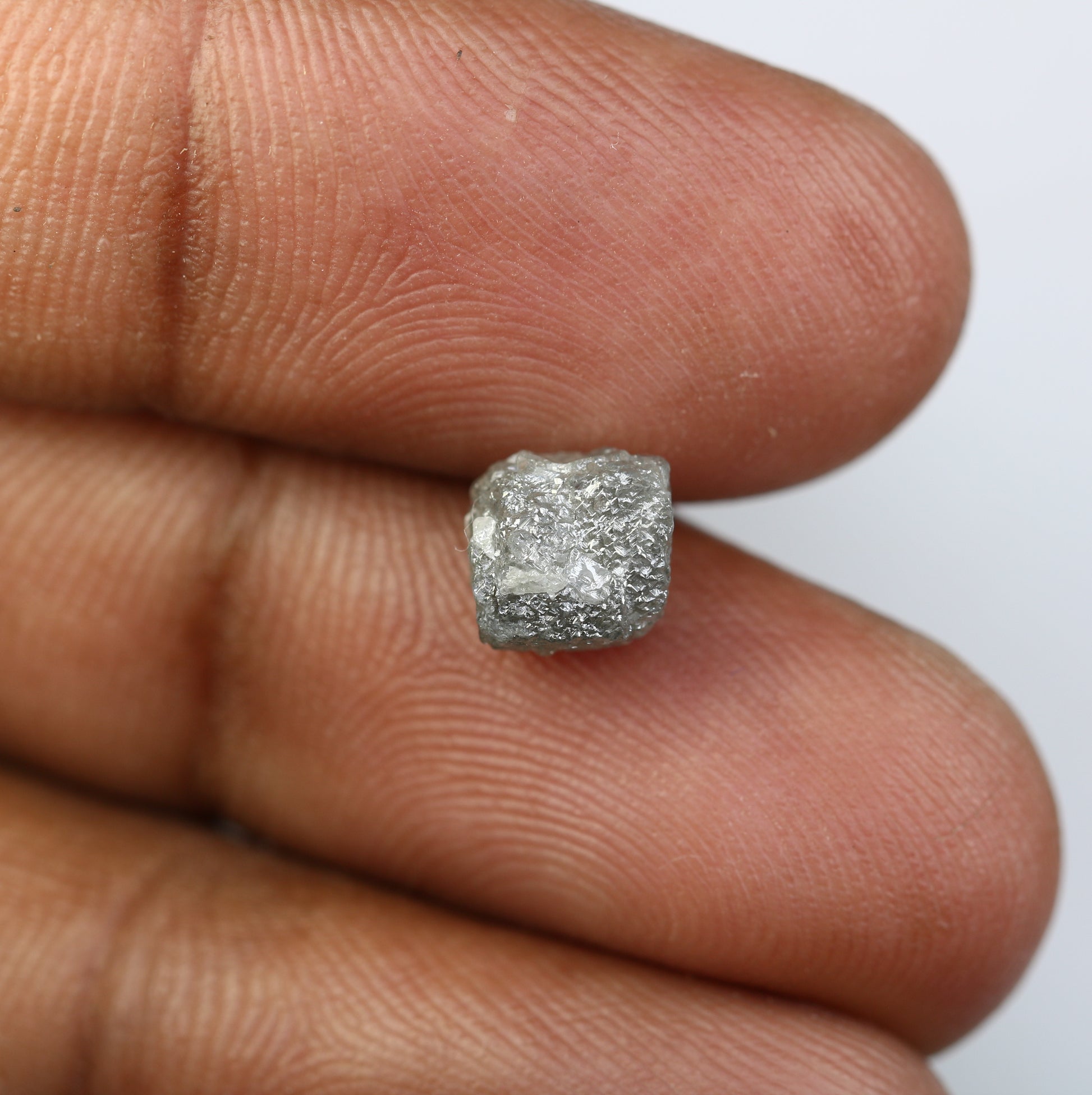 2.84 CT Irregular Cut Raw Grey Rough Diamond For Engagement Ring - JayKrishna Diamond