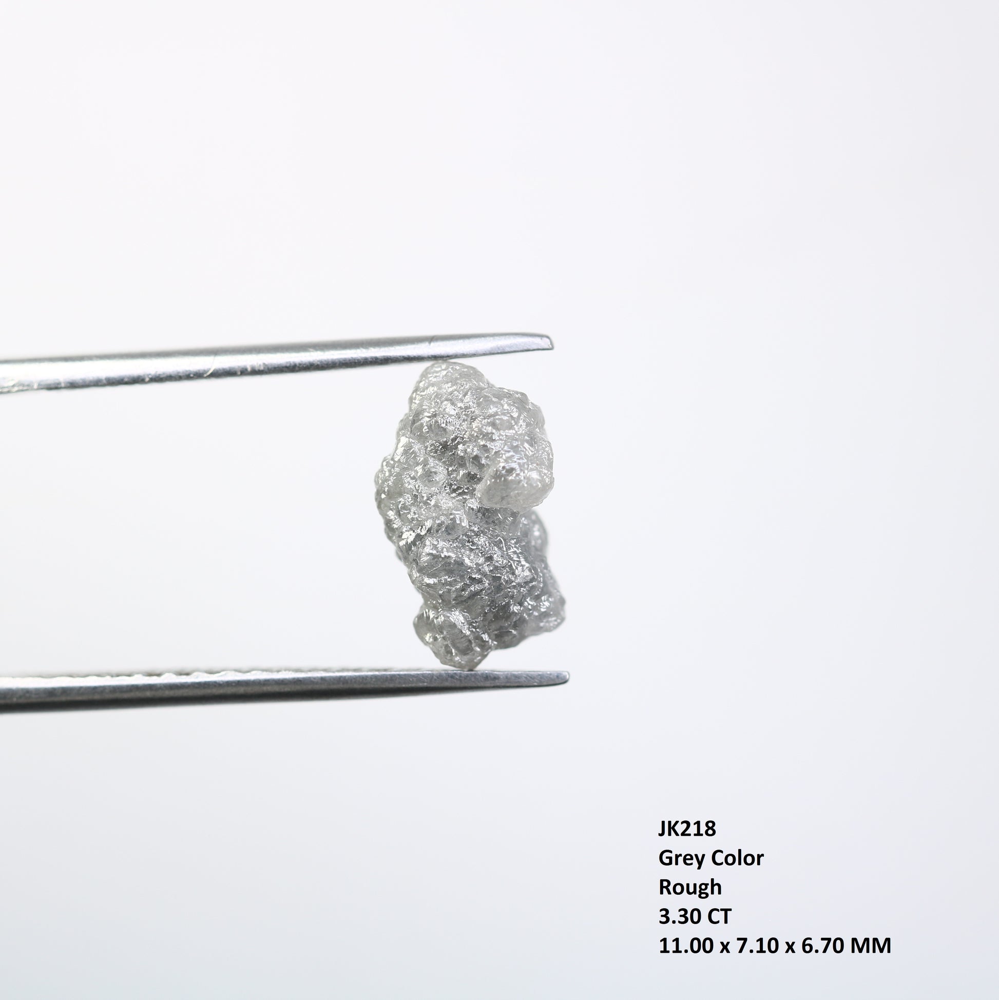 3.30 CT Grey Rough Irregular Cut Raw Diamond For Engagement Ring - JayKrishna Diamond