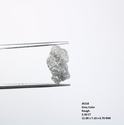 3.30 CT Grey Rough Irregular Cut Raw Diamond For Engagement Ring - JayKrishna Diamond