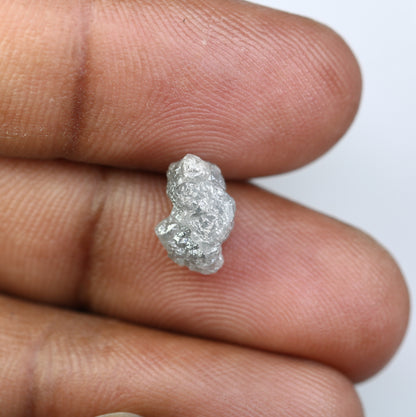 3.30 CT Grey Rough Irregular Cut Raw Diamond For Engagement Ring - JayKrishna Diamond