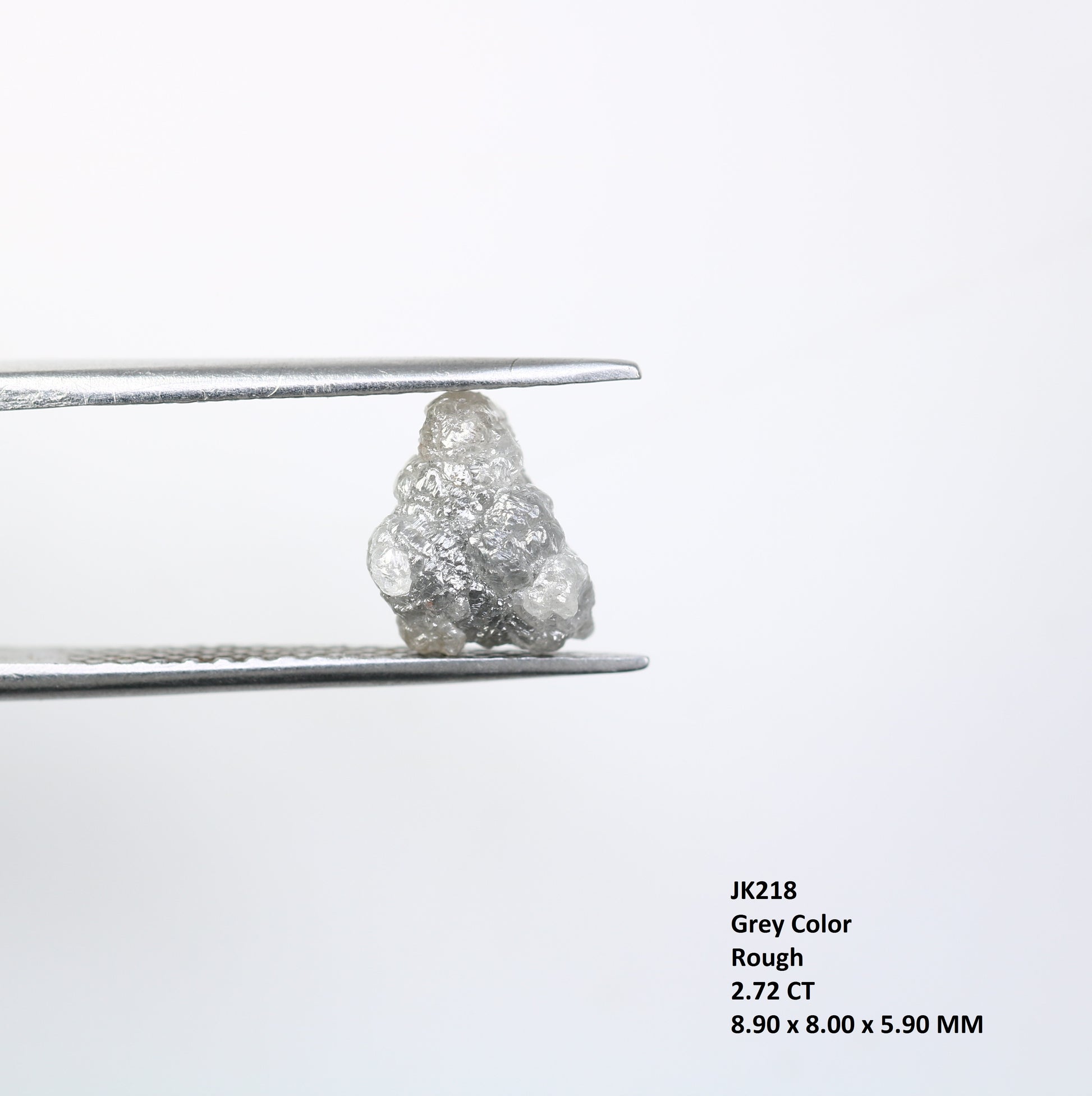 2.72 CT Grey Uncut Rough Raw Diamond For Engagement Ring - JayKrishna Diamond
