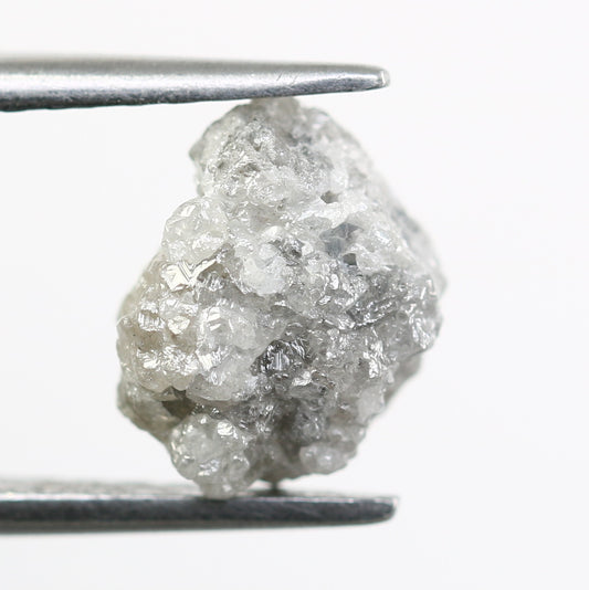 3.26 CT Uncut Rough Raw Grey Diamond For Engagement Ring - JayKrishna Diamond