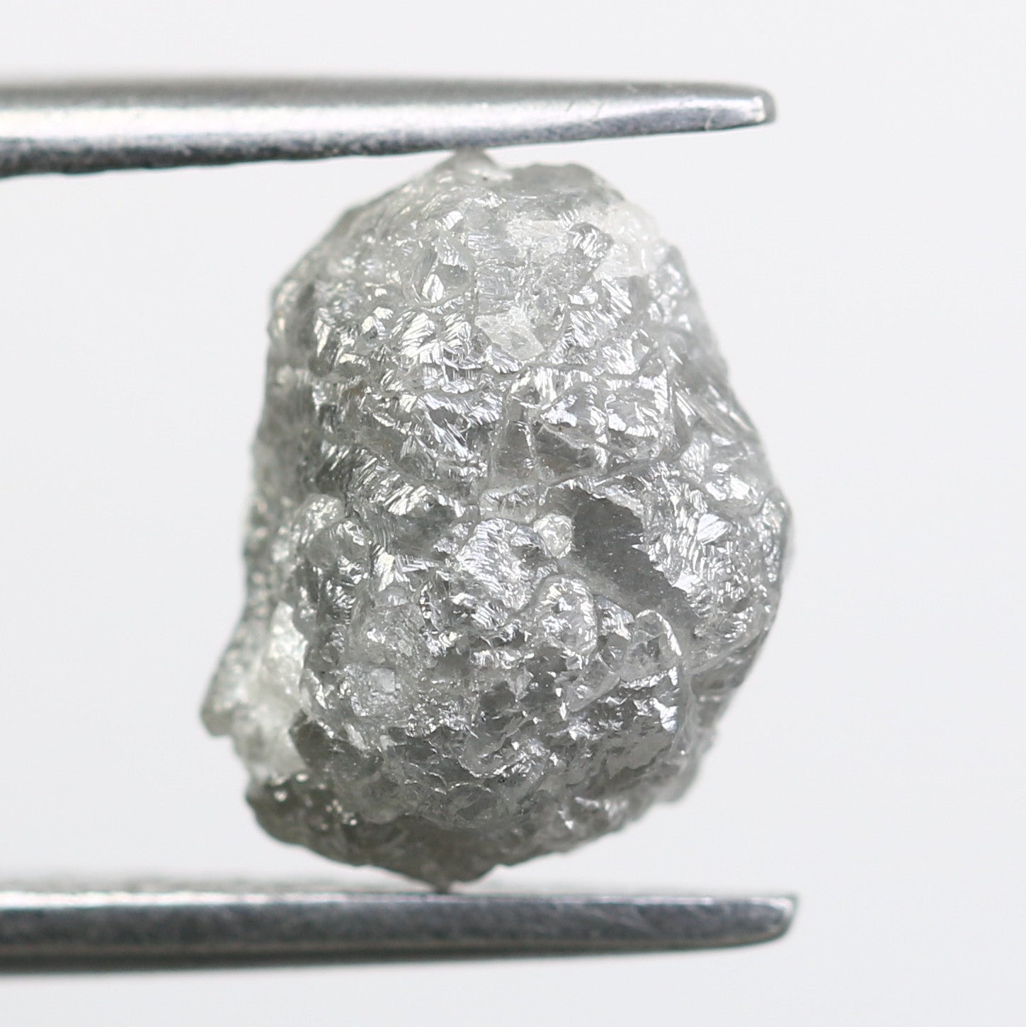 2.85 CT Uncut Rough Raw Grey Diamond For Engagement Ring - JayKrishna Diamond