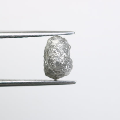 2.85 CT Uncut Rough Raw Grey Diamond For Engagement Ring - JayKrishna Diamond