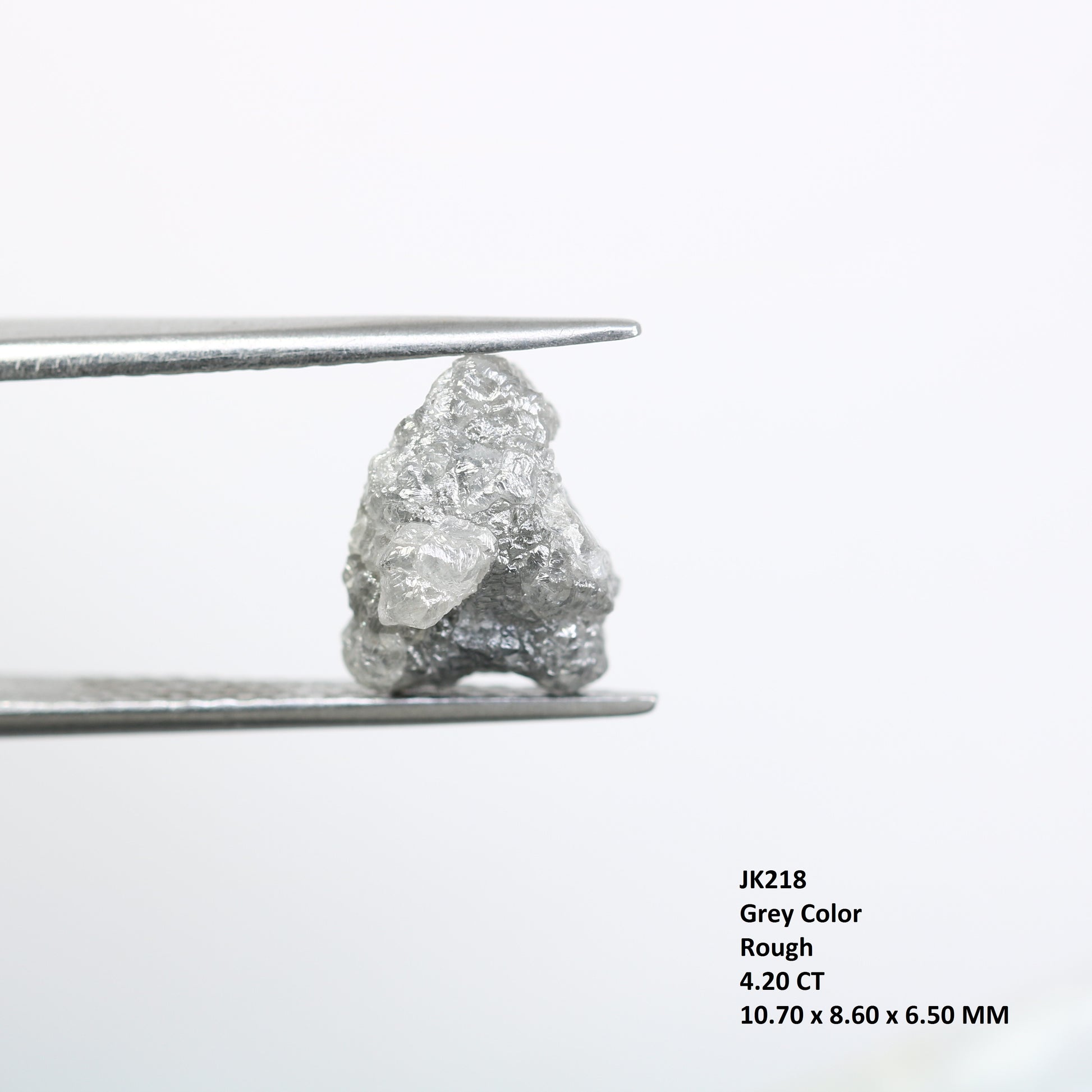 4.20 CT Grey Uncut Rough Raw Diamond For Engagement Ring - JayKrishna Diamond