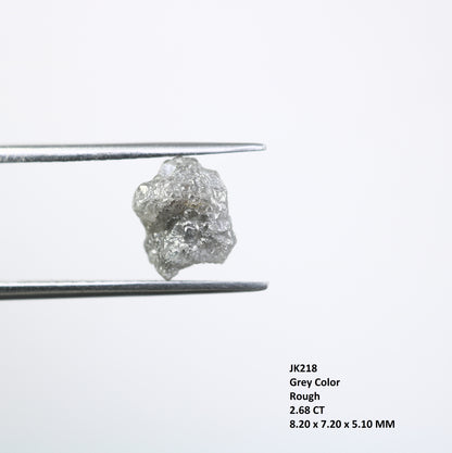 2.68 CT Irregular Cut Rough Grey Raw Diamond For Engagement Ring - JayKrishna Diamond