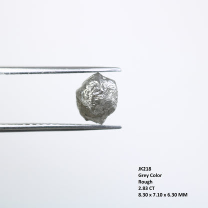 2.83 CT Rough Grey Raw Irregular Cut Diamond For Engagement Ring - JayKrishna Diamond