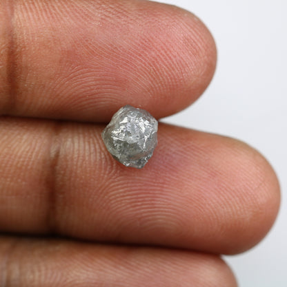 2.83 CT Rough Grey Raw Irregular Cut Diamond For Engagement Ring - JayKrishna Diamond