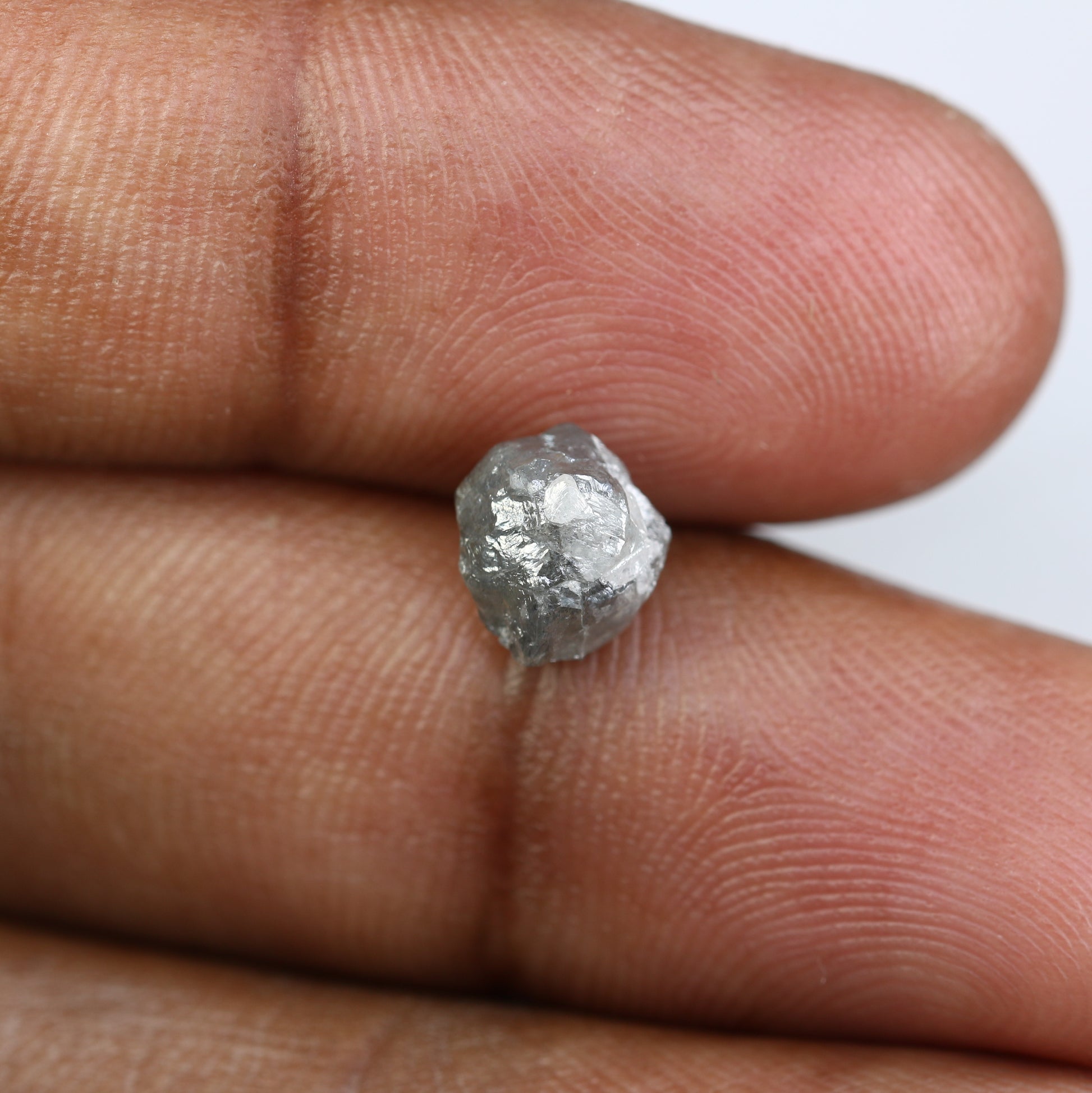 2.83 CT Rough Grey Raw Irregular Cut Diamond For Engagement Ring - JayKrishna Diamond