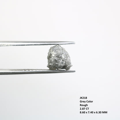 2.87 CT Raw Rough Grey Irregular Cut Diamond For Engagement Ring - JayKrishna Diamond