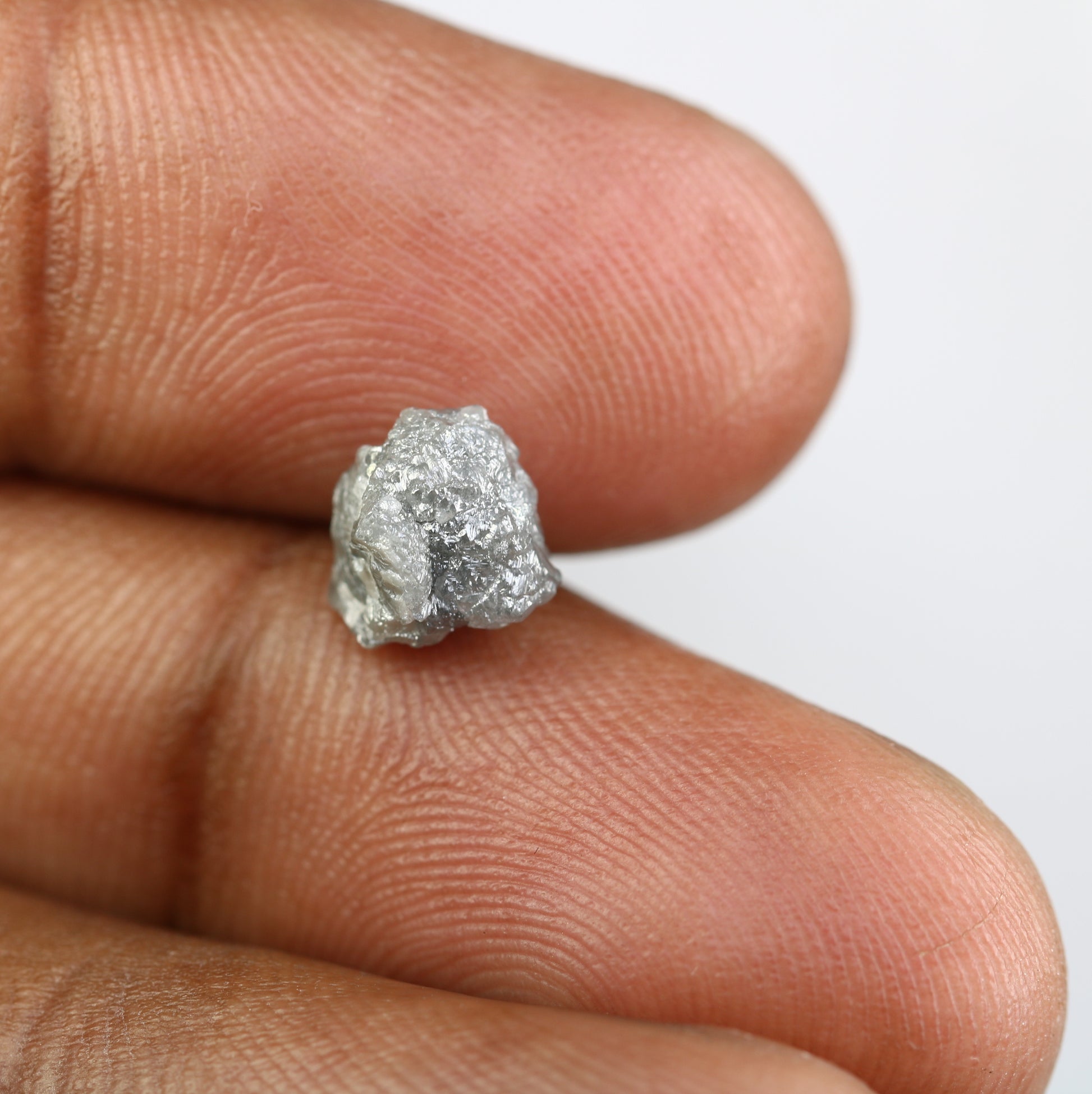 2.87 CT Raw Rough Grey Irregular Cut Diamond For Engagement Ring - JayKrishna Diamond