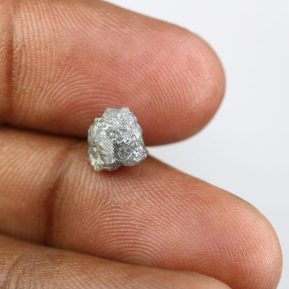2.87 CT Raw Rough Grey Irregular Cut Diamond For Engagement Ring - JayKrishna Diamond