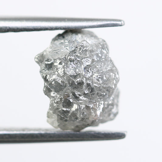2.56 CT Rough Grey Irregular Cut Diamond For Engagement Ring - JayKrishna Diamond