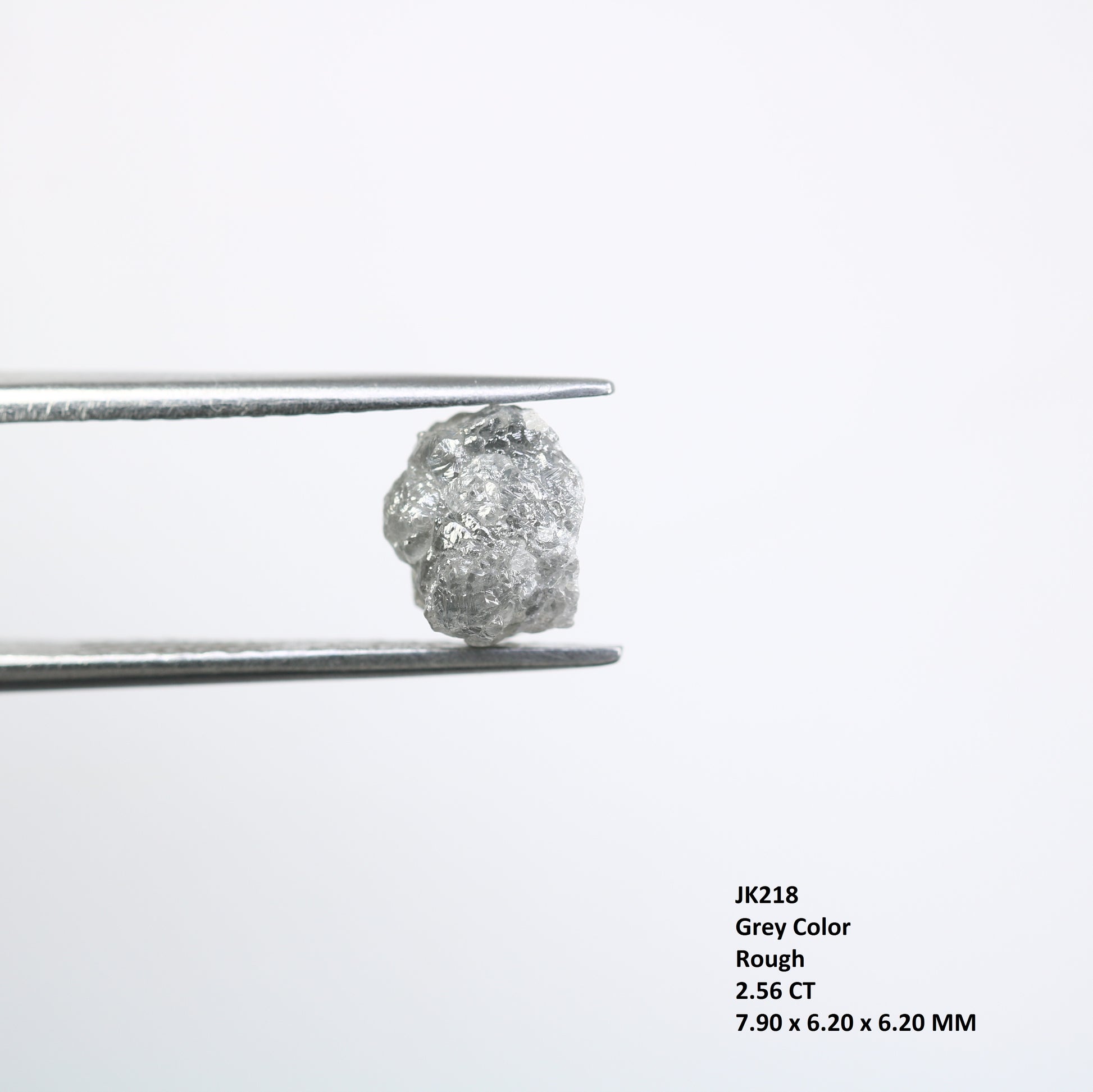 2.56 CT Rough Grey Irregular Cut Diamond For Engagement Ring - JayKrishna Diamond