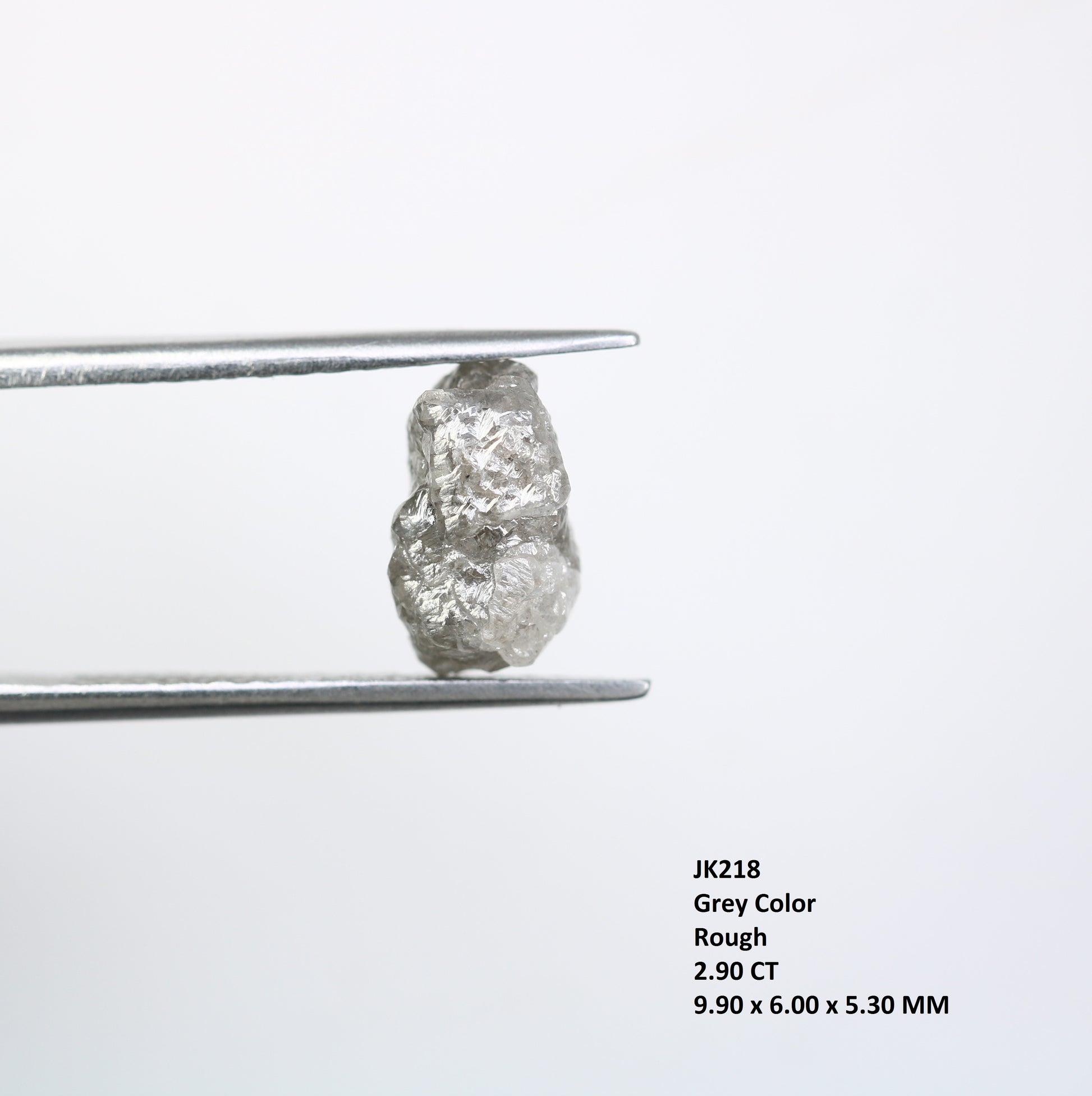 2.90 CT Grey Raw Rough Uncut Diamond For Engagement Ring - JayKrishna Diamond