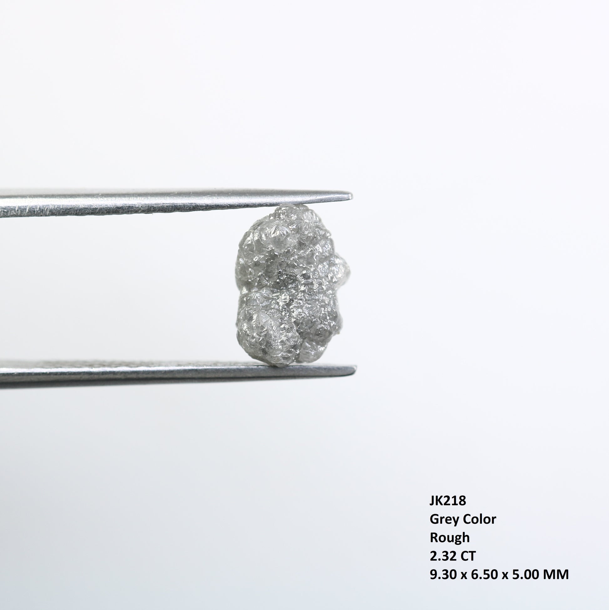 2.32 CT Irregular Cut Grey Raw Rough Diamond For Engagement Ring - JayKrishna Diamond