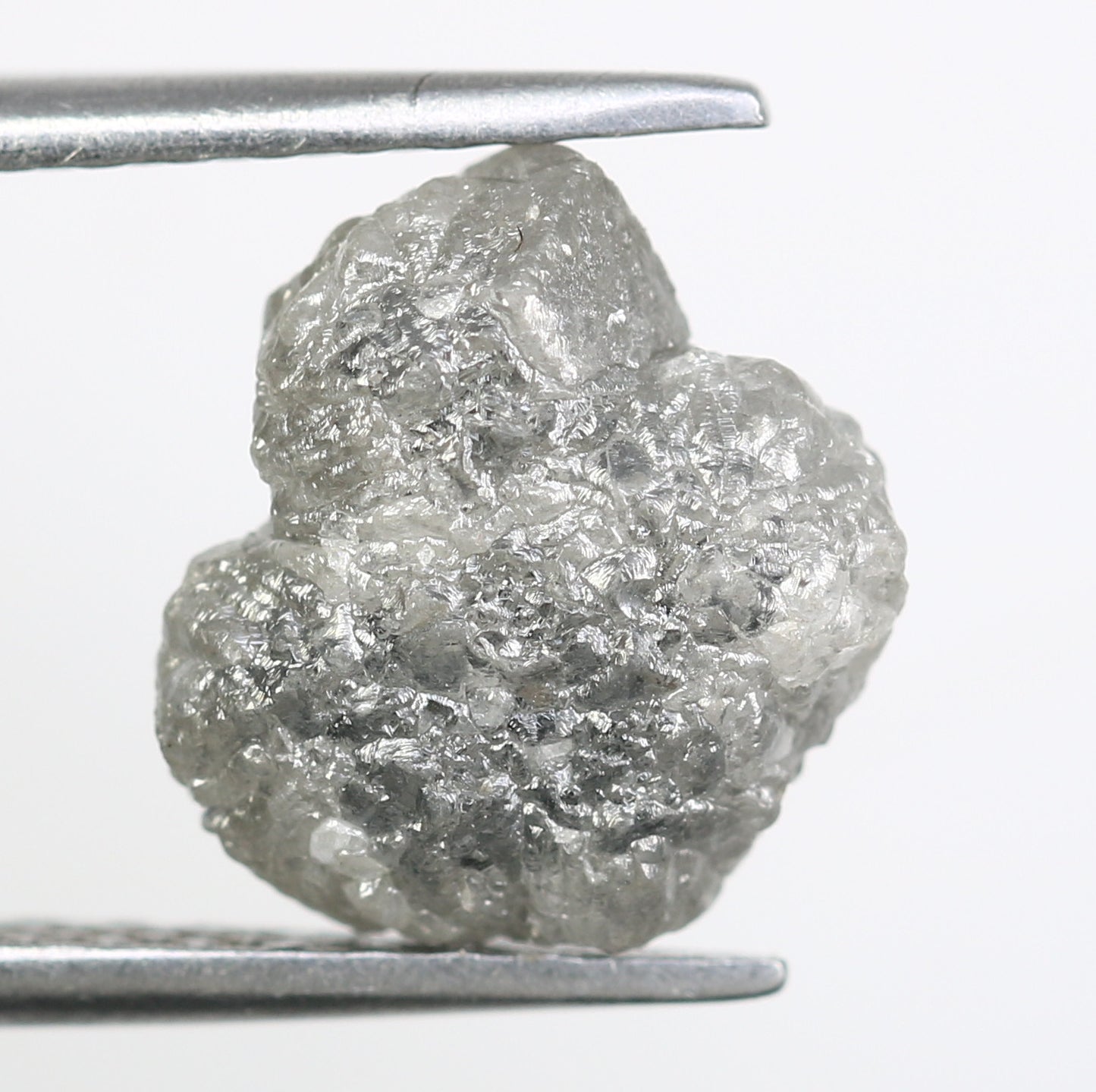3.19 CT Rough Irregular Cut Grey Raw Diamond For Engagement Ring - JayKrishna Diamond