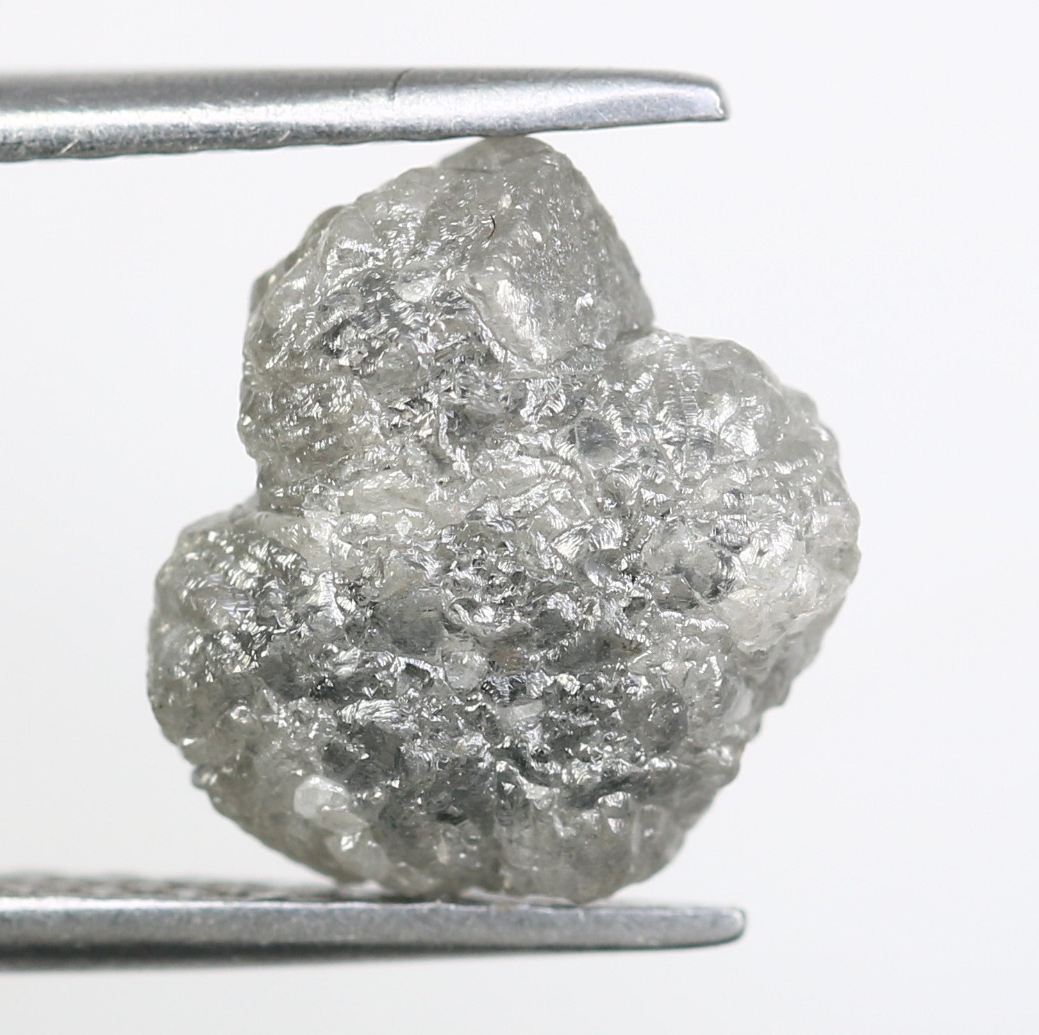 3.19 CT Rough Irregular Cut Grey Raw Diamond For Engagement Ring - JayKrishna Diamond