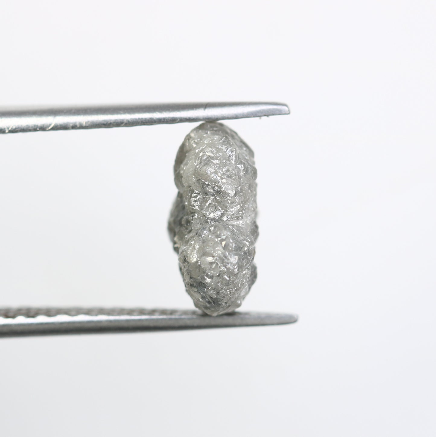 3.19 CT Rough Irregular Cut Grey Raw Diamond For Engagement Ring - JayKrishna Diamond
