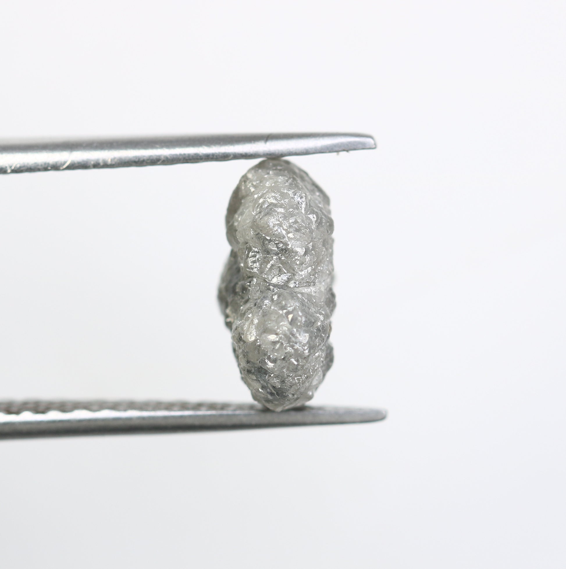 3.19 CT Rough Irregular Cut Grey Raw Diamond For Engagement Ring - JayKrishna Diamond