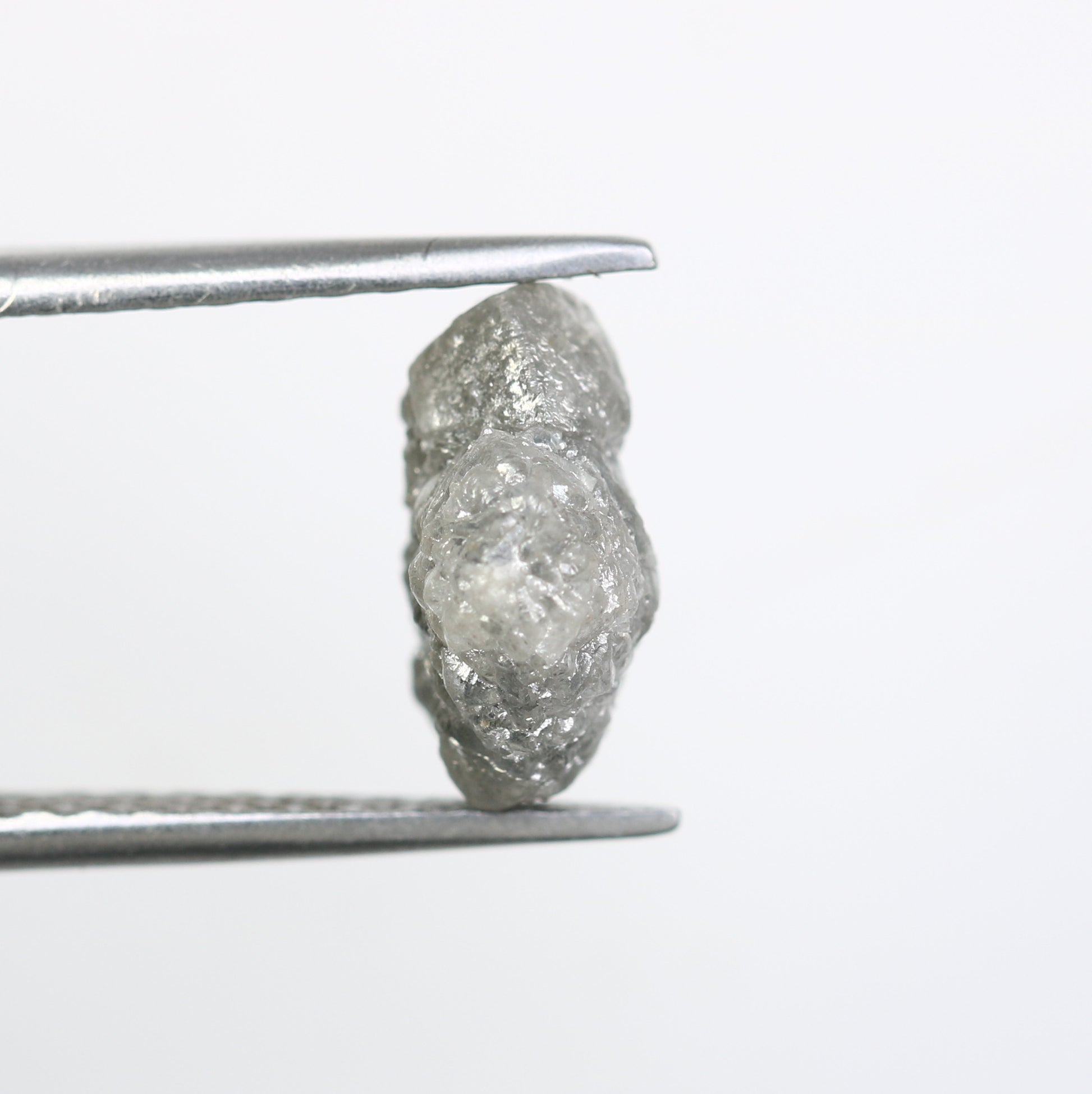 3.19 CT Rough Irregular Cut Grey Raw Diamond For Engagement Ring - JayKrishna Diamond