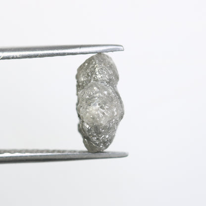 3.19 CT Rough Irregular Cut Grey Raw Diamond For Engagement Ring - JayKrishna Diamond