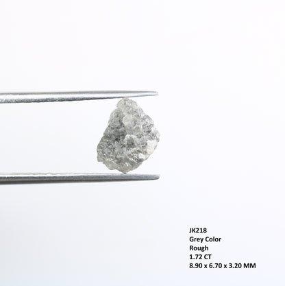 1.72 CT Rough Uncut Grey Raw Diamond For Engagement Ring - JayKrishna Diamond