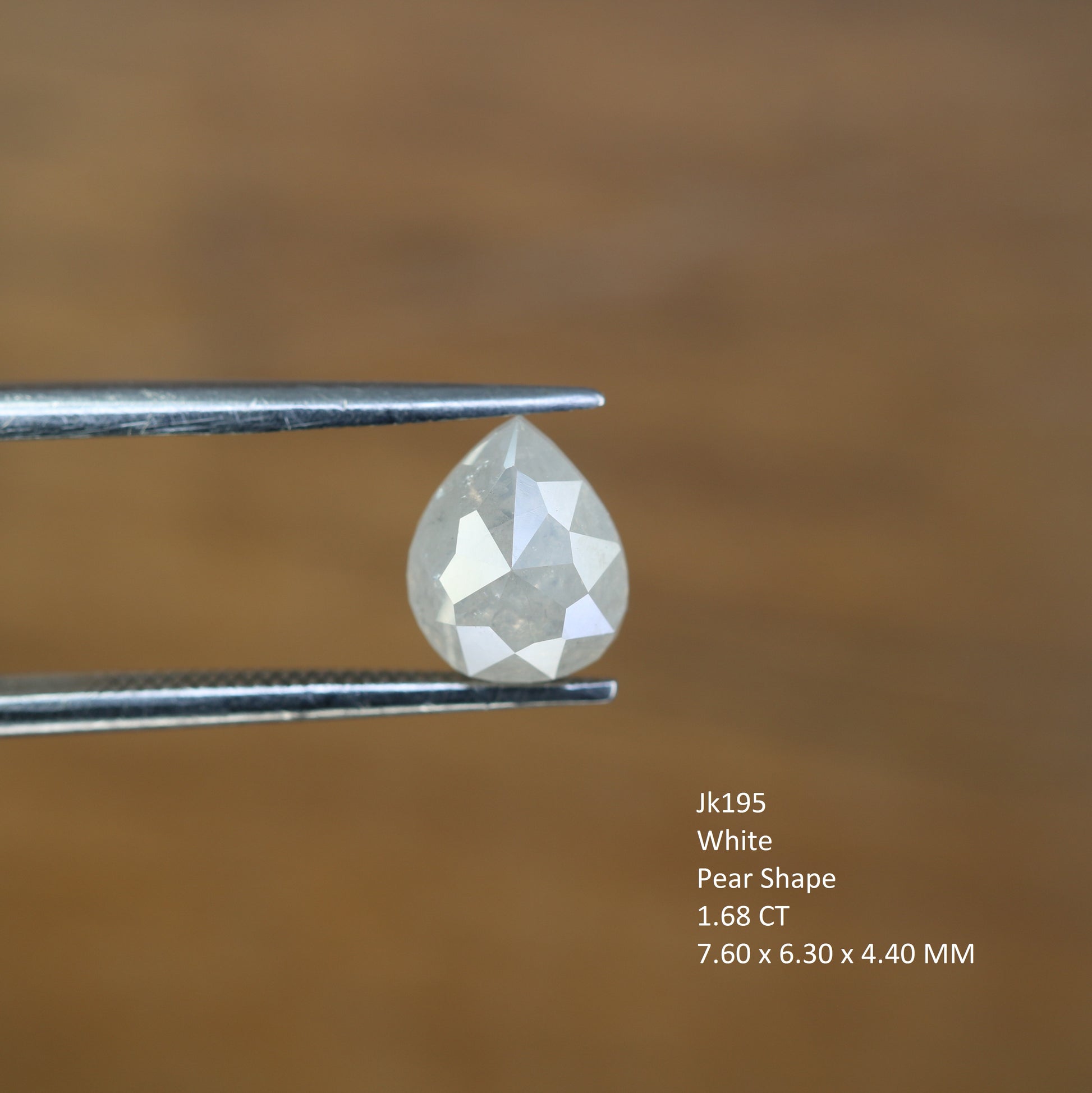 1.68 Carat Pear Shape Natural Loose White Color Diamond For Wedding Ring - JayKrishna Diamond