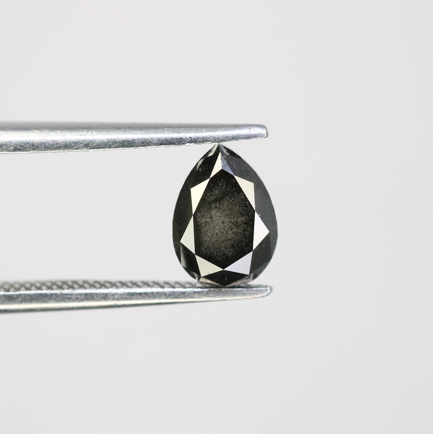 1.31 Carat Natural Loose Salt And Pepper Pear Shape Diamond For Engagement Ring - JayKrishna Diamond