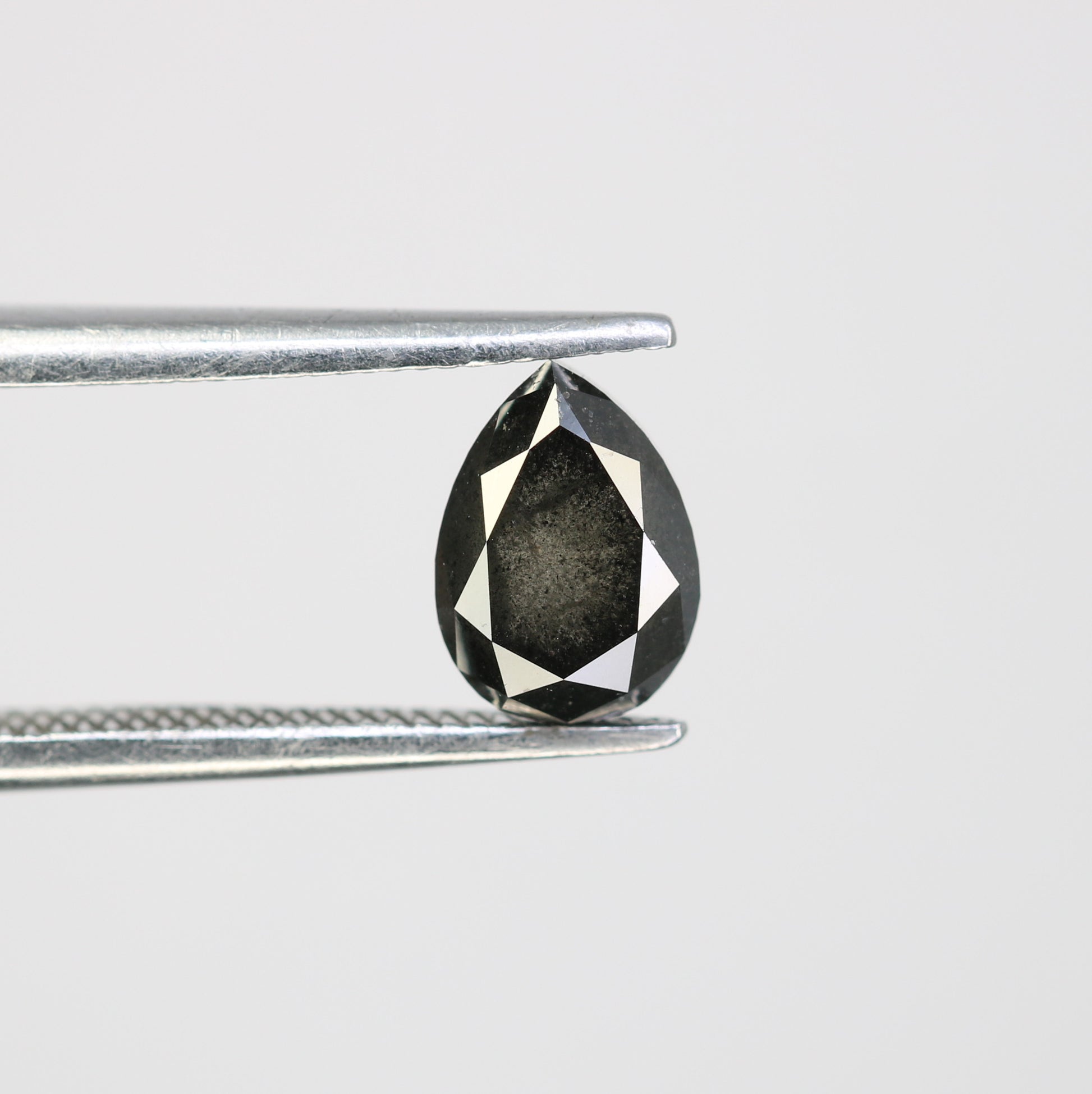 1.31 Carat Natural Loose Salt And Pepper Pear Shape Diamond For Engagement Ring - JayKrishna Diamond