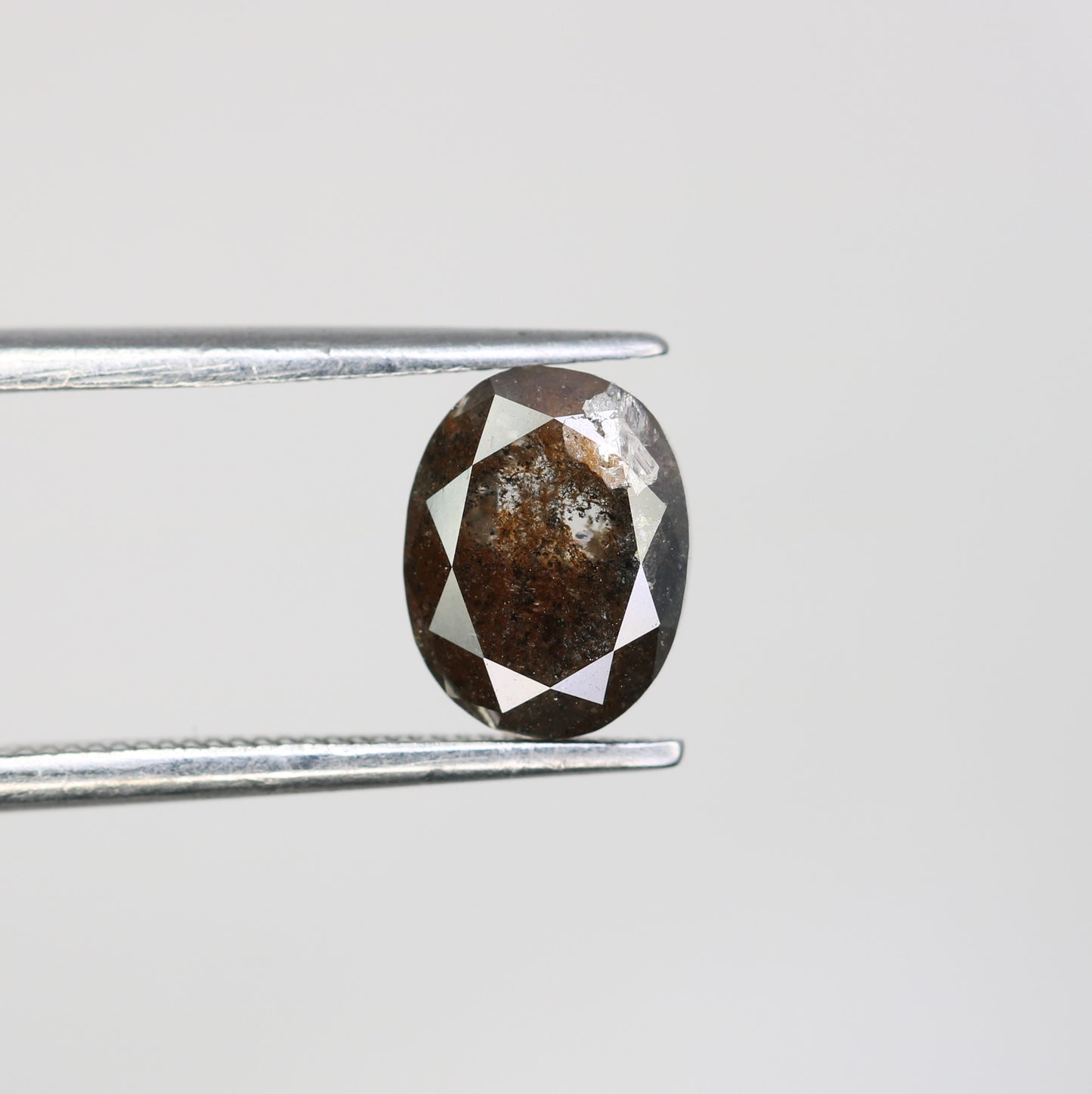 1.76 Carat Oval Shape Loose Salt And Pepper Diamond For Wedding Ring - JayKrishna Diamond