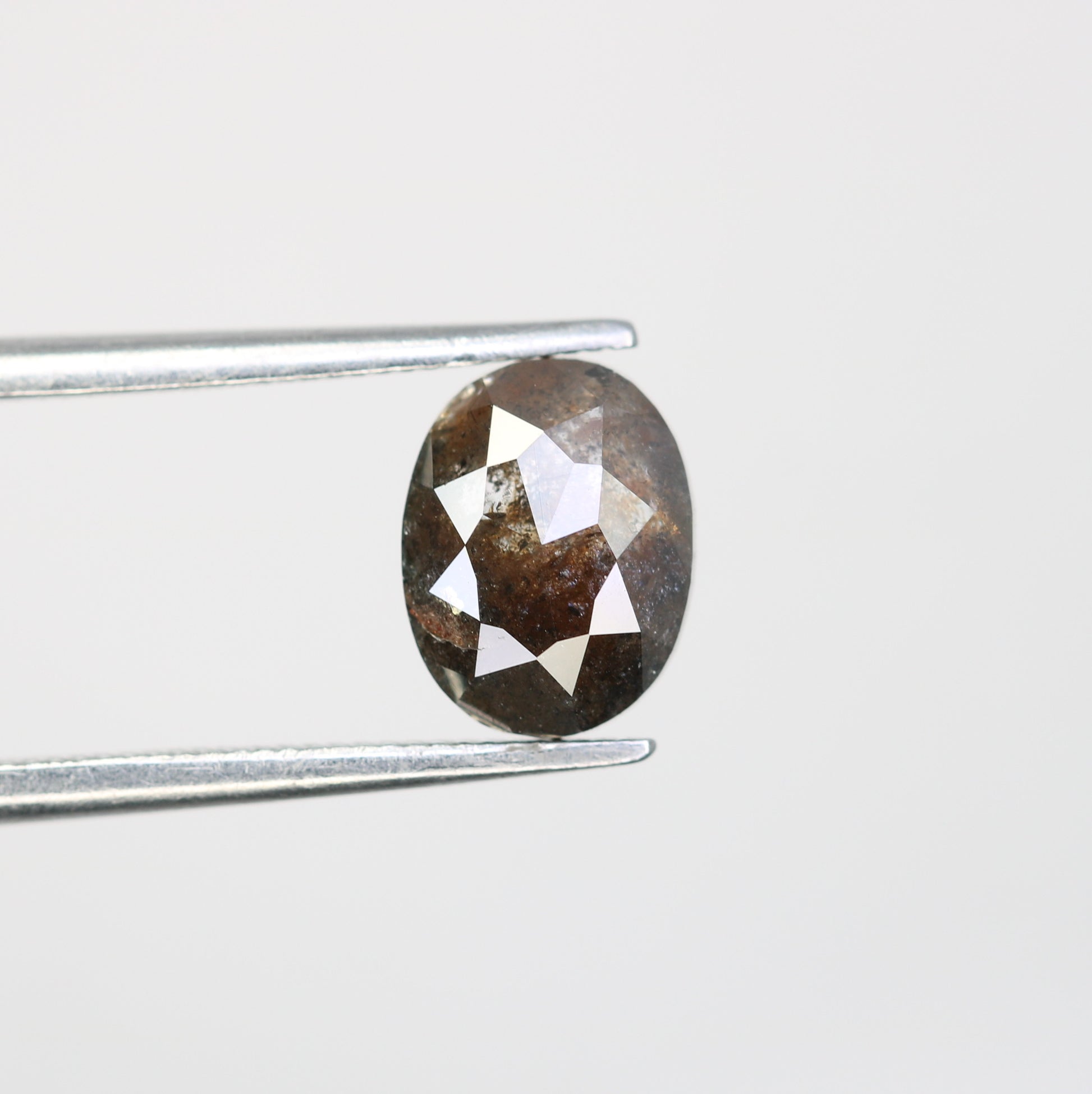 1.76 Carat Oval Shape Loose Salt And Pepper Diamond For Wedding Ring - JayKrishna Diamond
