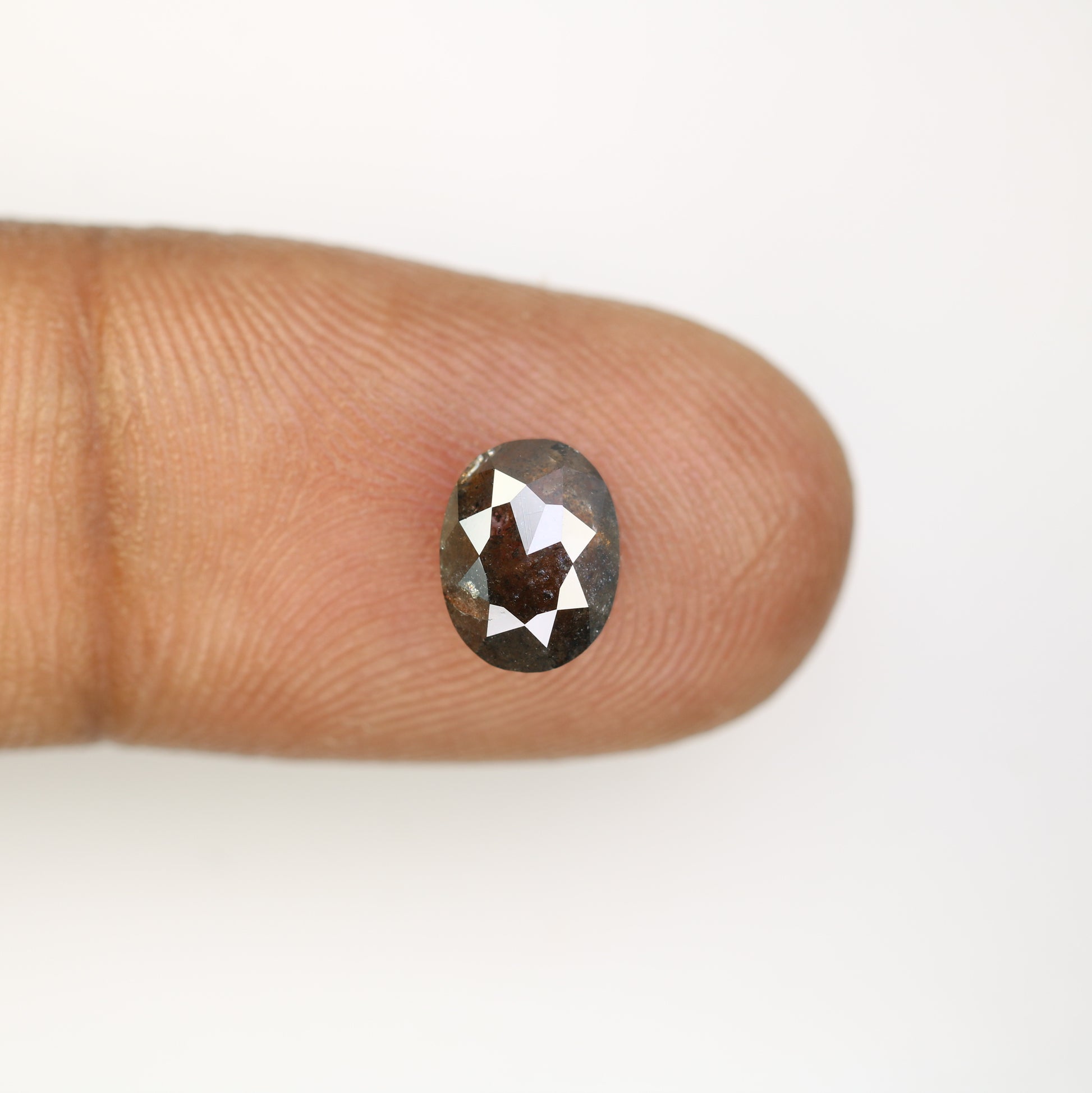 1.76 Carat Oval Shape Loose Salt And Pepper Diamond For Wedding Ring - JayKrishna Diamond