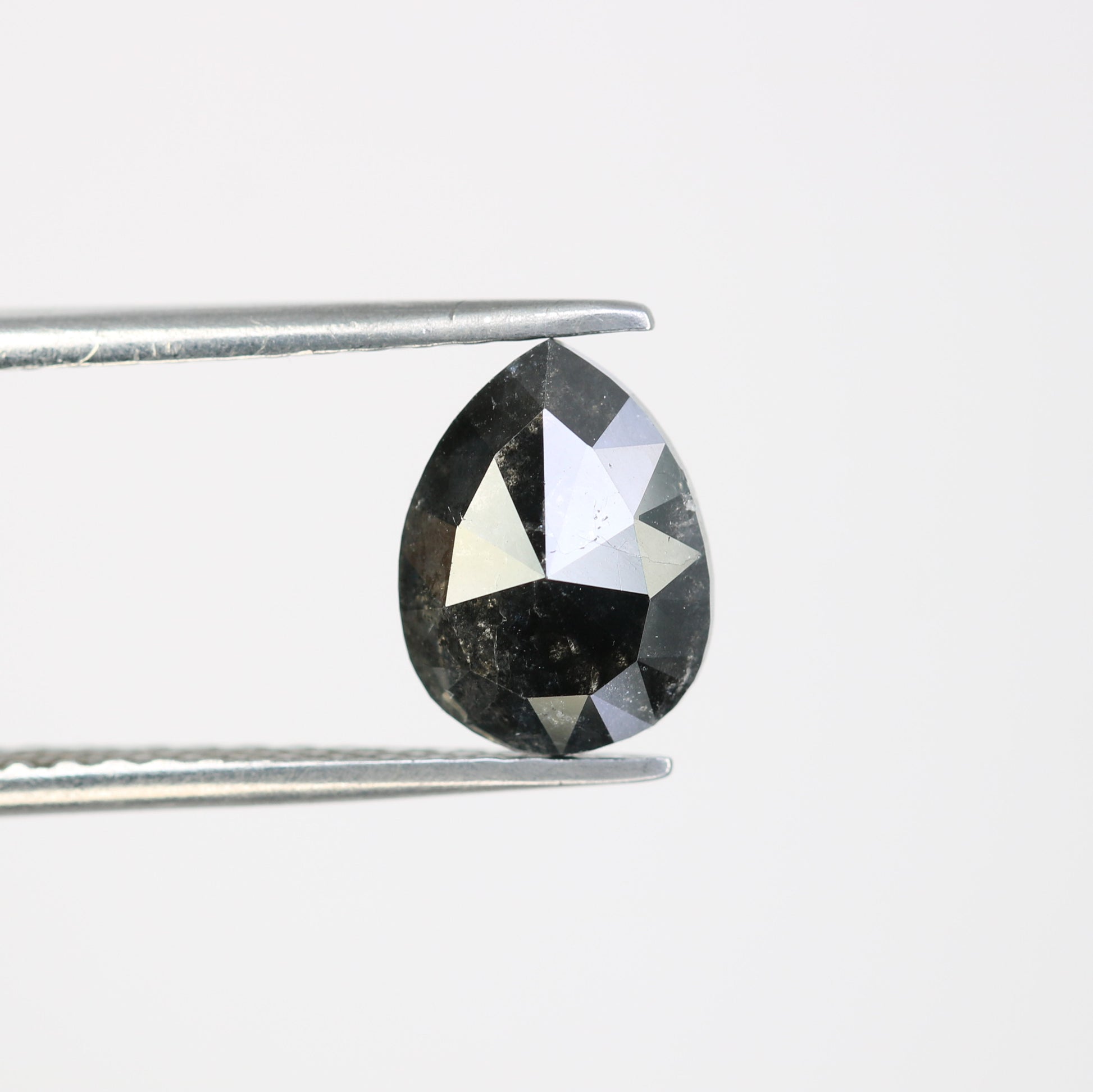 1.96 CT Pear Cut Diamond Salt And Pepper Diamond For Engagement Ring - JayKrishna Diamond