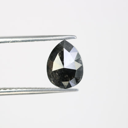 1.96 CT Pear Cut Diamond Salt And Pepper Diamond For Engagement Ring - JayKrishna Diamond