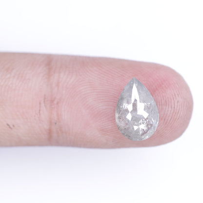2.70 CT Unique Pear Shape Salt And Pepper Diamond For Wedding Anniversary Ring - JayKrishna Diamond