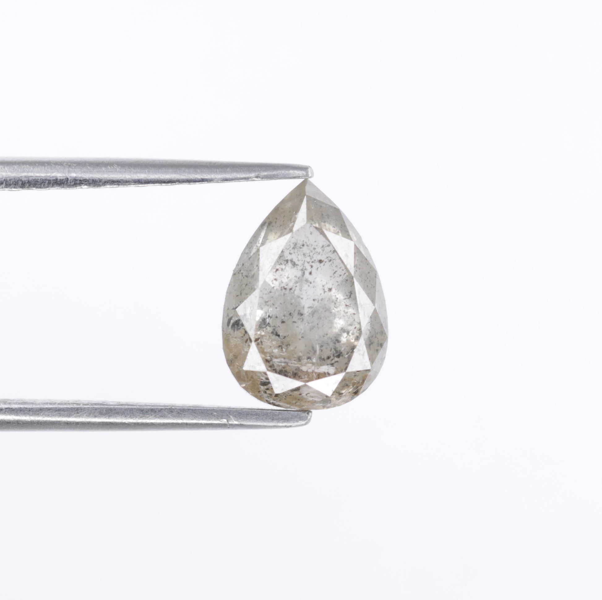 2.08 CT Natural Salt And Pepper Fancy Pear Shape Diamond For Wedding Ring - JayKrishna Diamond