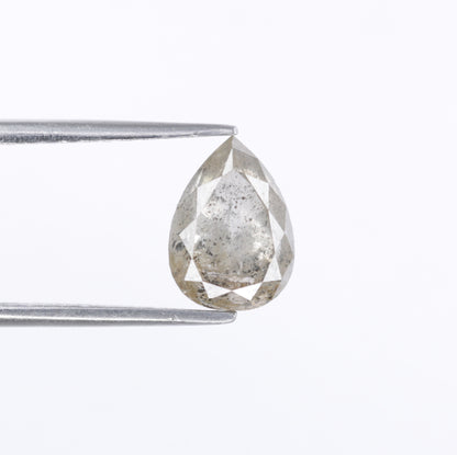 2.08 CT Natural Salt And Pepper Fancy Pear Shape Diamond For Wedding Ring - JayKrishna Diamond