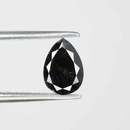 0.79 CT Pear Shape Salt And Pepper Loose Diamond For Engagement Ring - JayKrishna Diamond