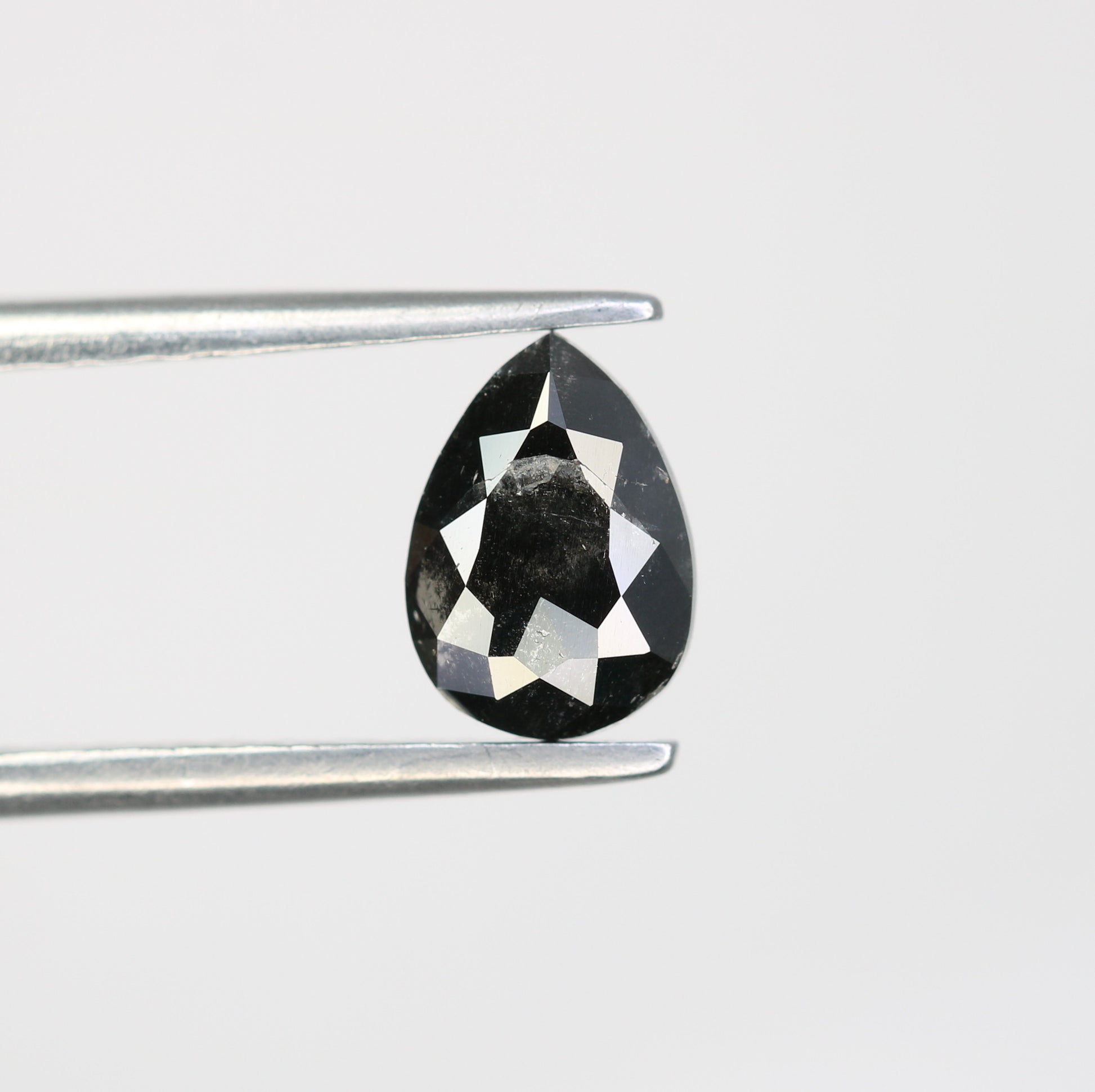 0.79 CT Pear Shape Salt And Pepper Loose Diamond For Engagement Ring - JayKrishna Diamond