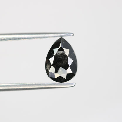 0.79 CT Pear Shape Salt And Pepper Loose Diamond For Engagement Ring - JayKrishna Diamond