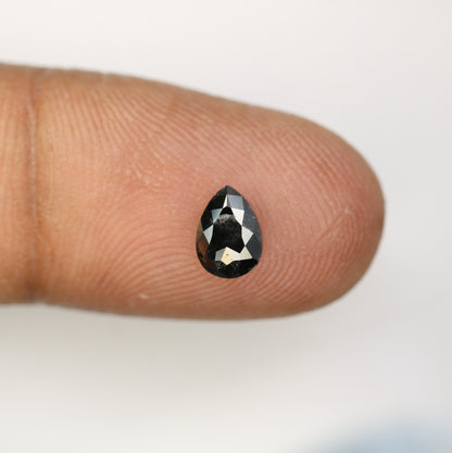 0.79 CT Pear Shape Salt And Pepper Loose Diamond For Engagement Ring - JayKrishna Diamond