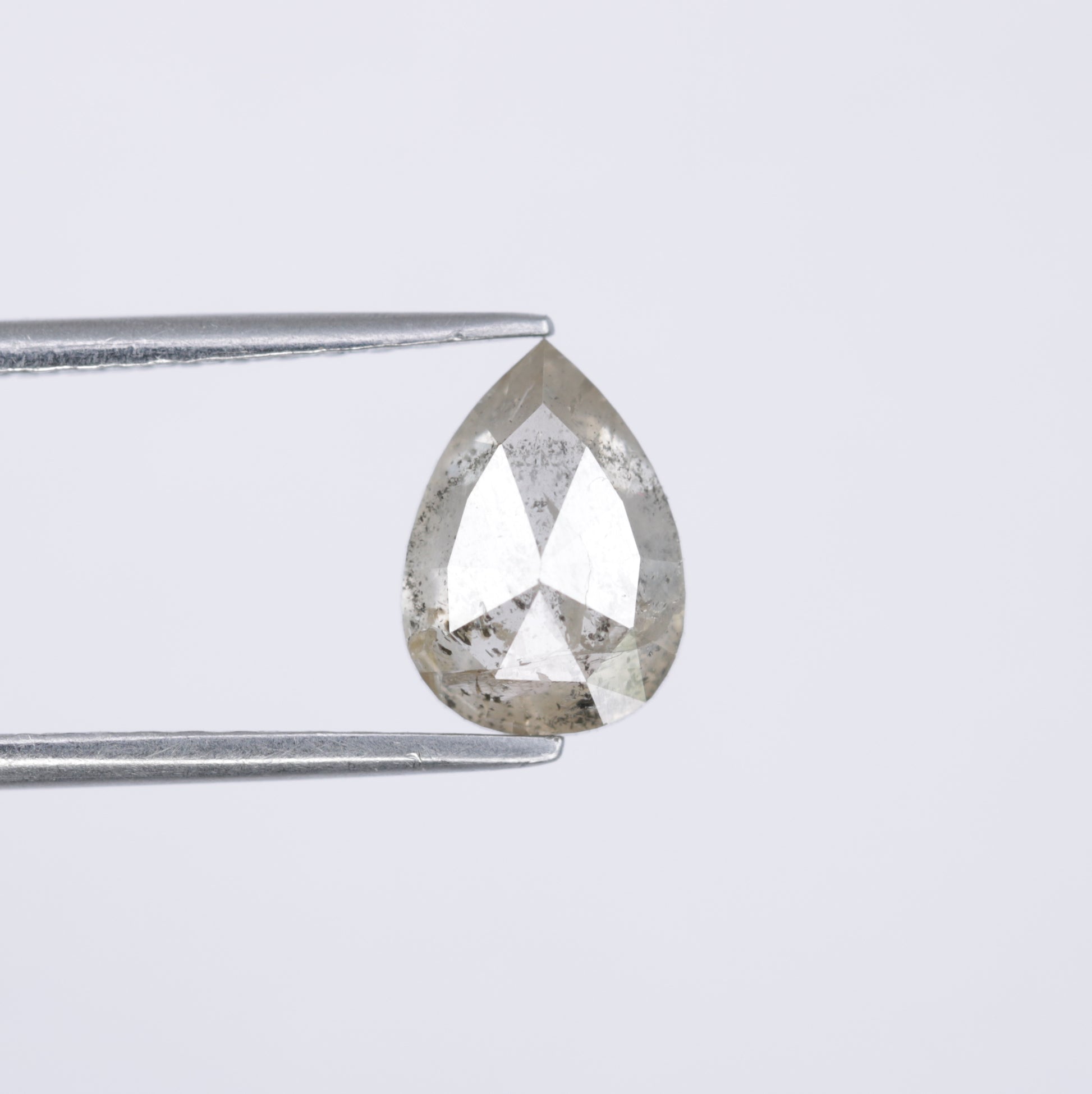 2.08 CT Natural Salt And Pepper Fancy Pear Shape Diamond For Wedding Ring - JayKrishna Diamond