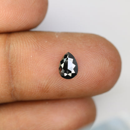 0.79 CT Pear Shape Salt And Pepper Loose Diamond For Engagement Ring - JayKrishna Diamond