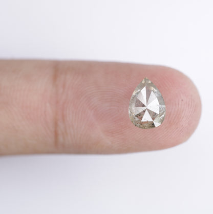 2.08 CT Natural Salt And Pepper Fancy Pear Shape Diamond For Wedding Ring - JayKrishna Diamond