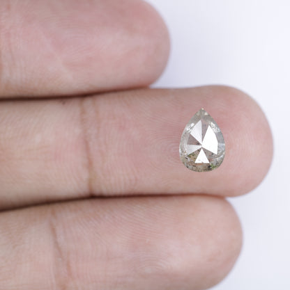 2.08 CT Natural Salt And Pepper Fancy Pear Shape Diamond For Wedding Ring - JayKrishna Diamond