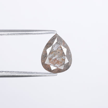 1.45 CT Pear Shape Natural Salt And Pepper Diamond For Wedding Anniversary Ring - JayKrishna Diamond