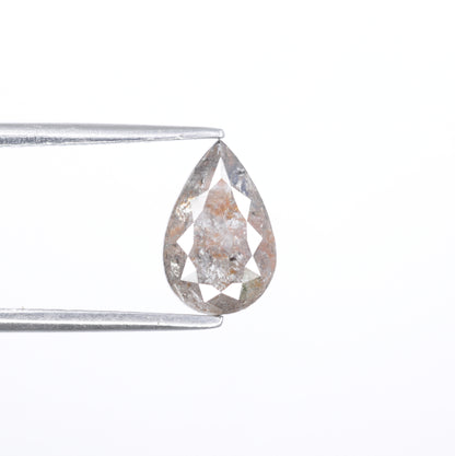 1.31 CT Fancy Pear Shape Salt And Pepper Diamond For Wedding Ring - JayKrishna Diamond