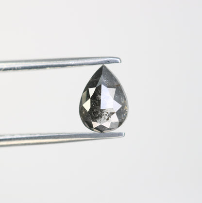 0.90 CT Salt And Pepper Loose Pear Cut Diamond For Engagement Ring - JayKrishna Diamond