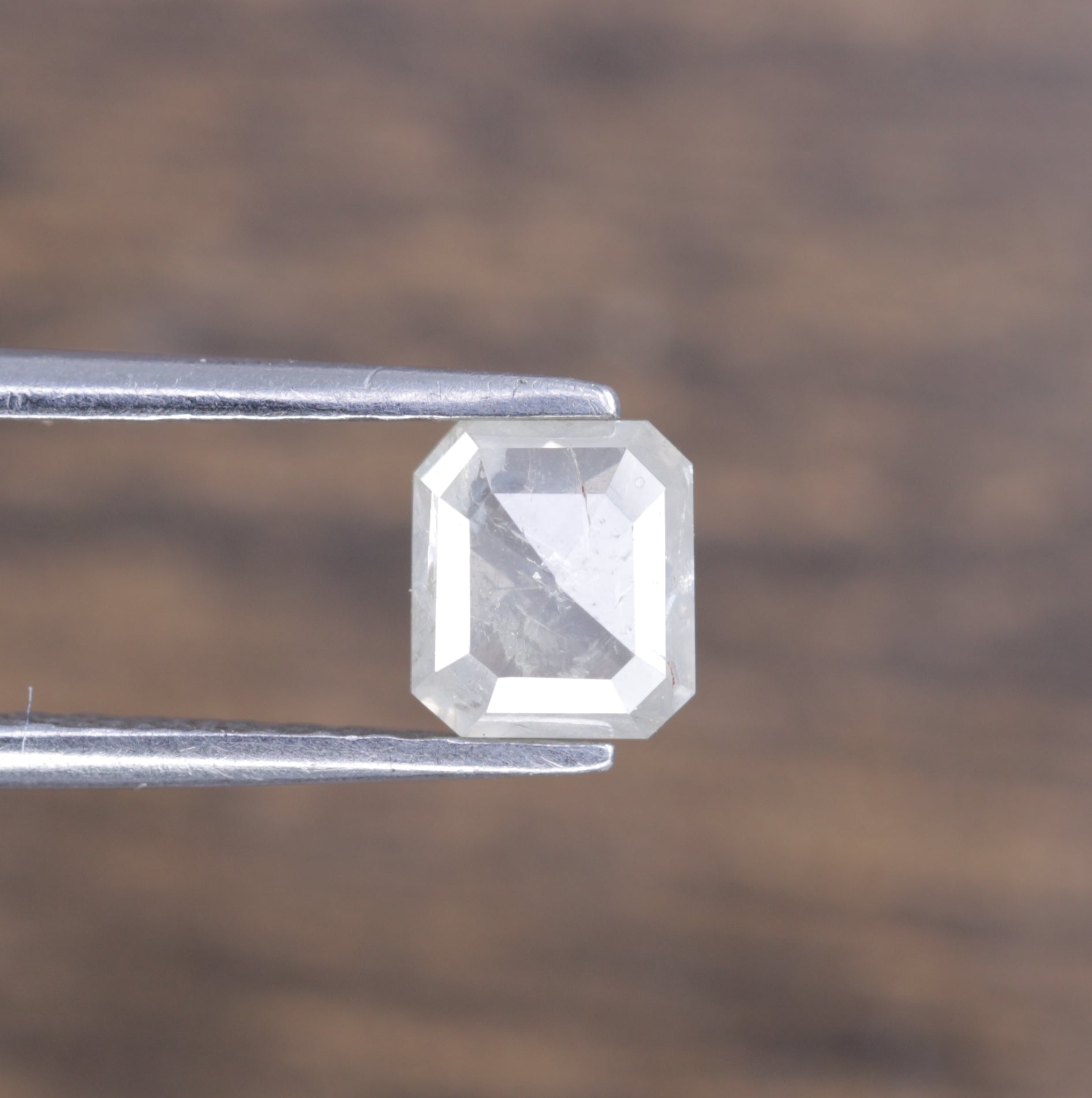 0.73 CT Emerald Shape Polished Grey Diamond For Engagement Ring - JayKrishna Diamond